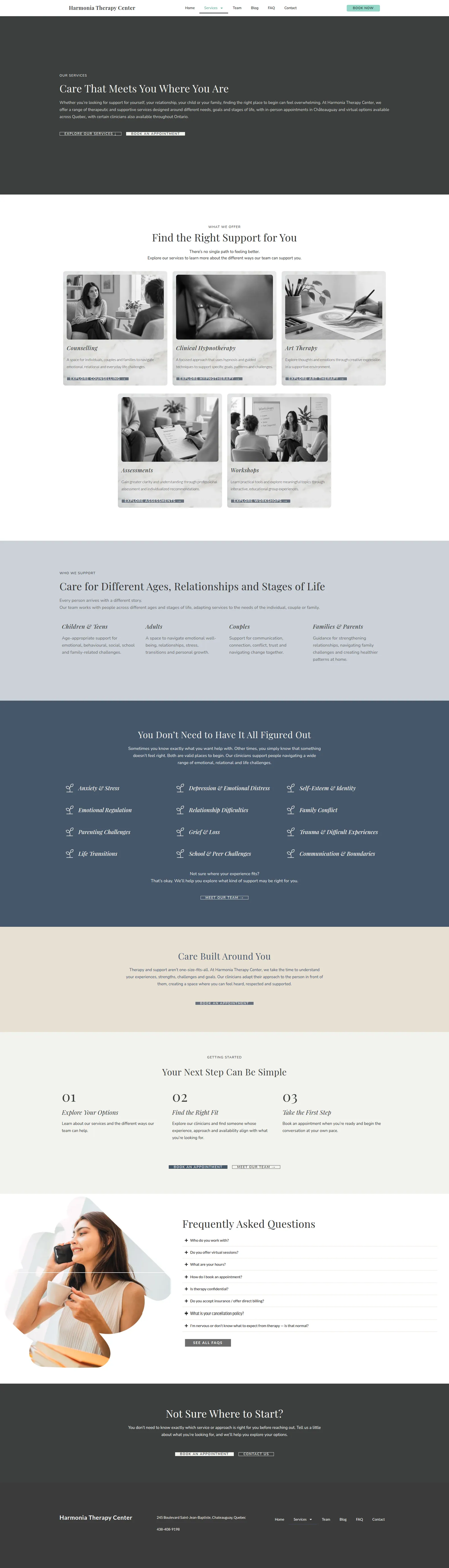 Services page