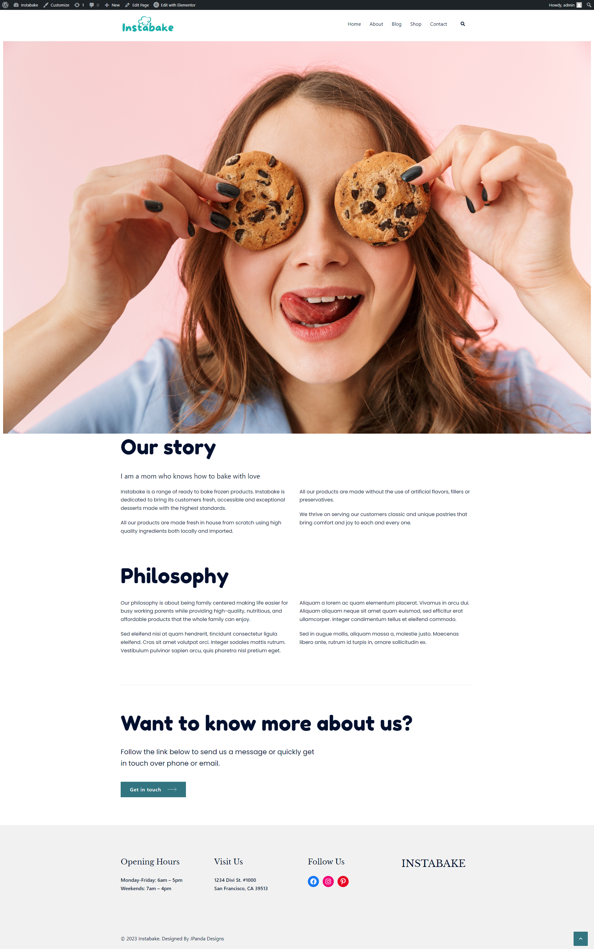 Instabake branding
